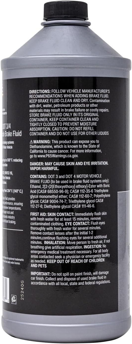 Valvoline DOT 3 & 4 Synthetic Brake Fluid with High Boiling Point, Corrosion