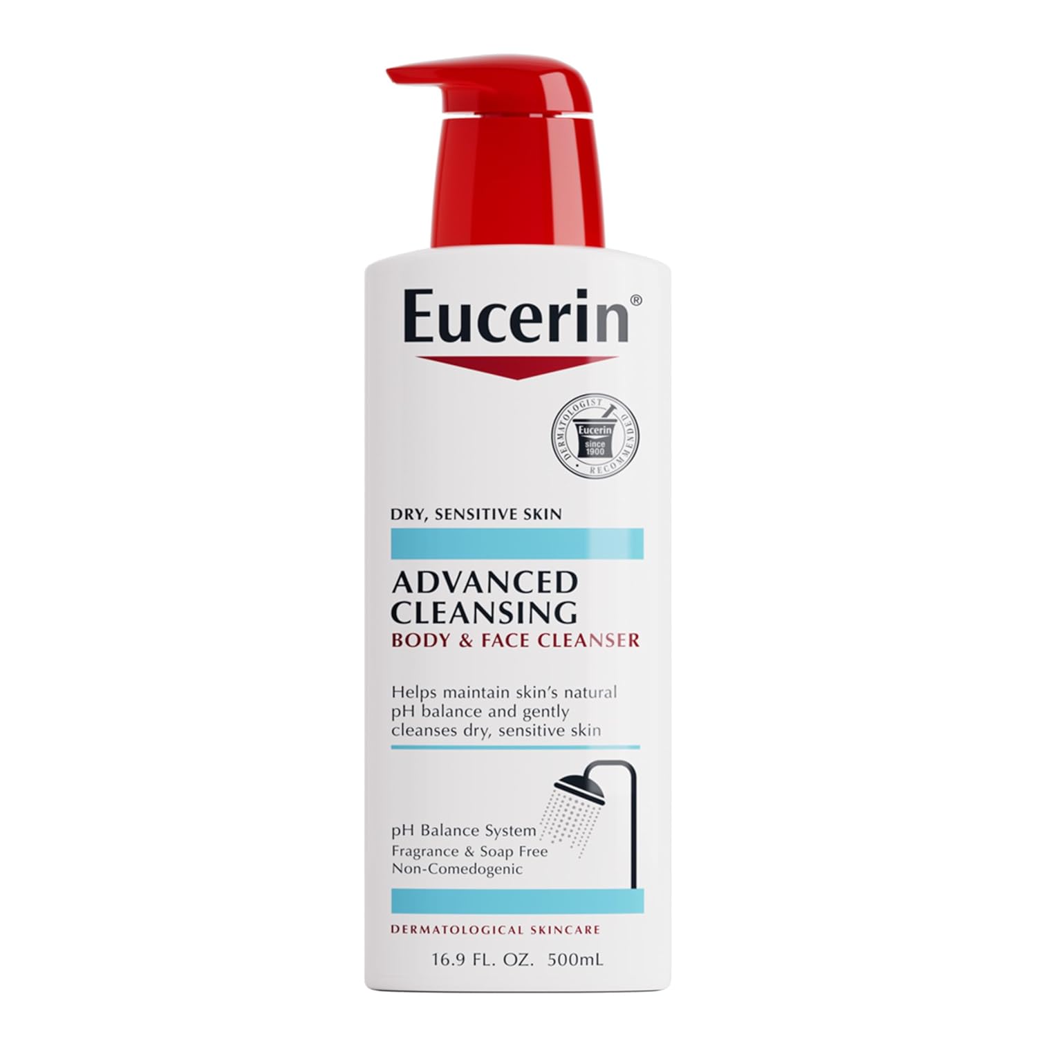 Eucerin Advanced Cleansing Body & Face Cleanser - Fragrance & Soap Free for