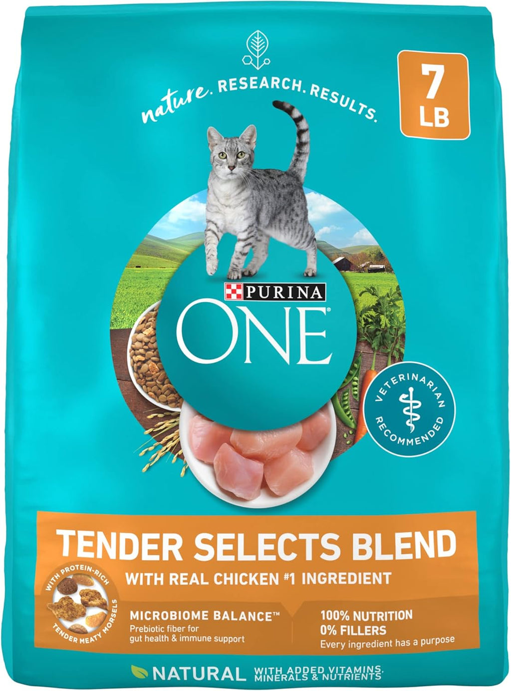 Purina ONE Natural Dry Cat Food, Tender Selects Blend With Real Chicken - 7