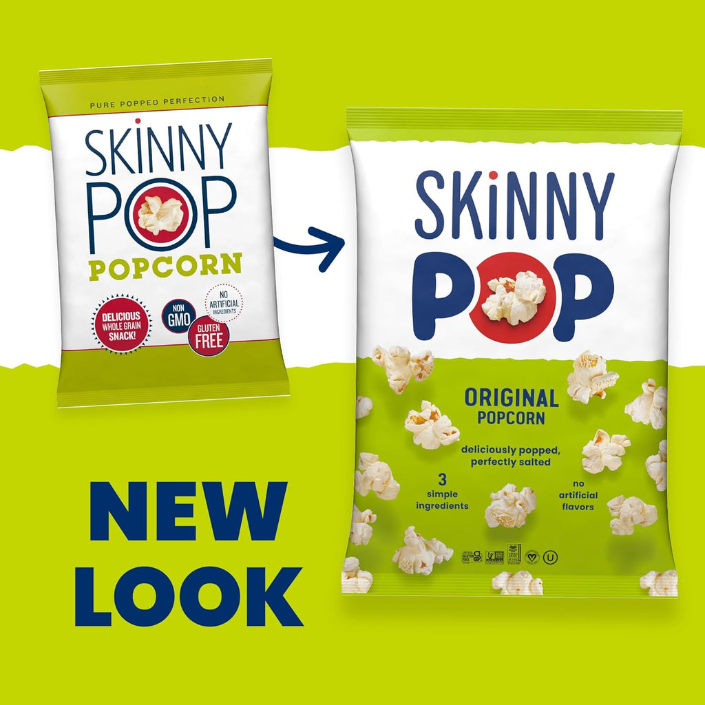 SkinnyPop Popcorn, Original, Whole Grain, Dairy-Free Snack, 8oz Family Size