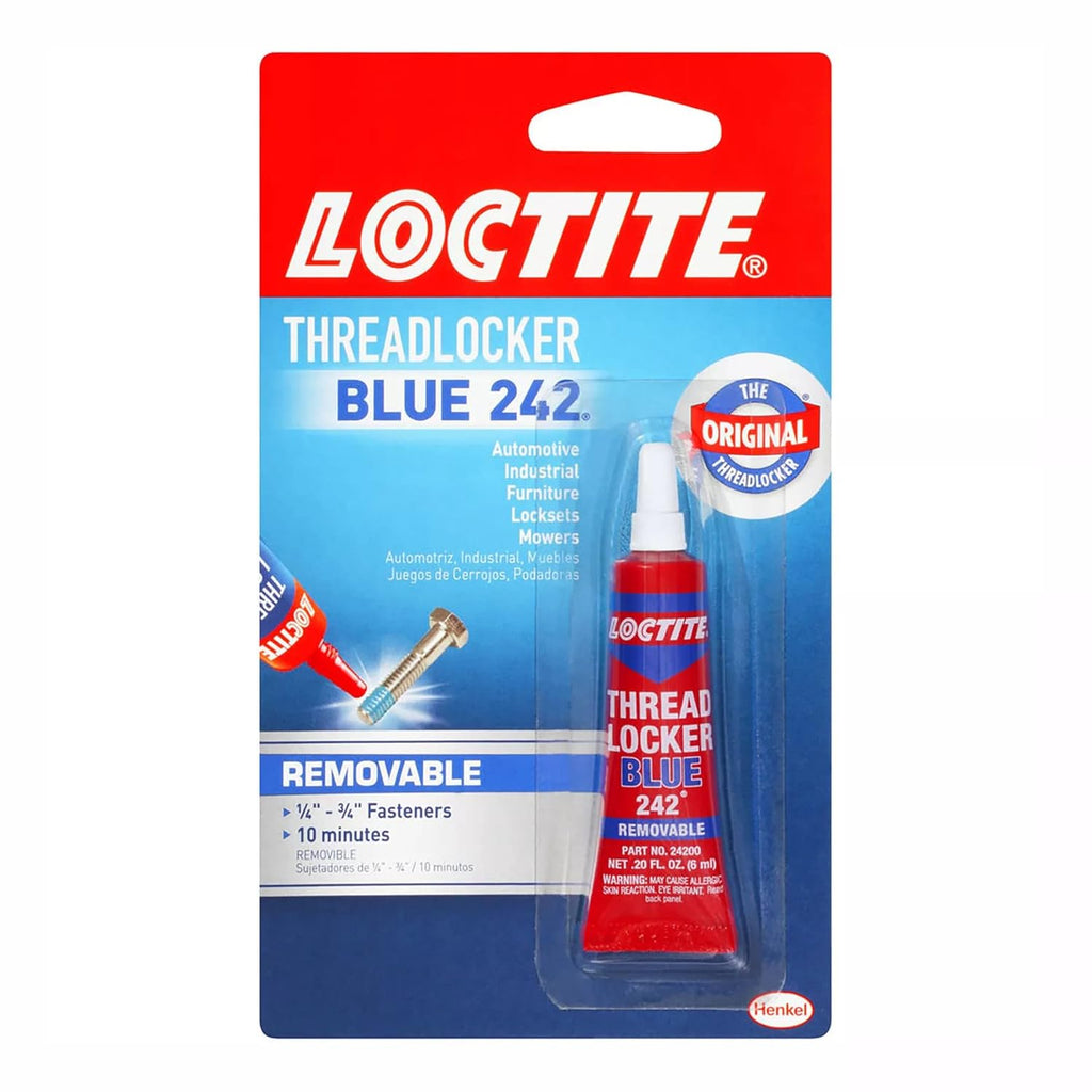 Loctite Threadlocker Blue 242 - Removable Thread Lock Glue for Nuts, Bolts, &
