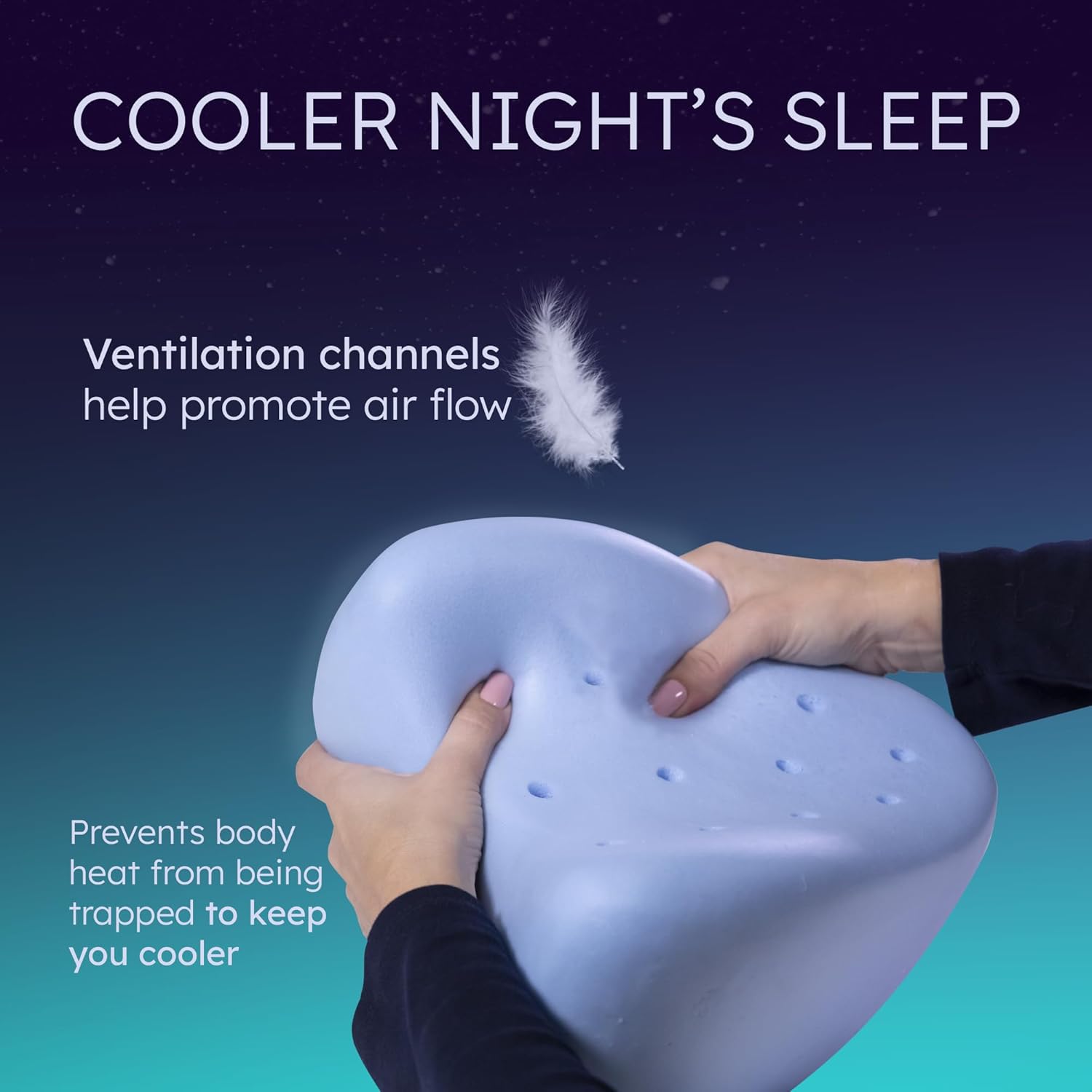 Contour Legacy Leg & Knee Foam Support Pillow for Side Sleepers Soothing