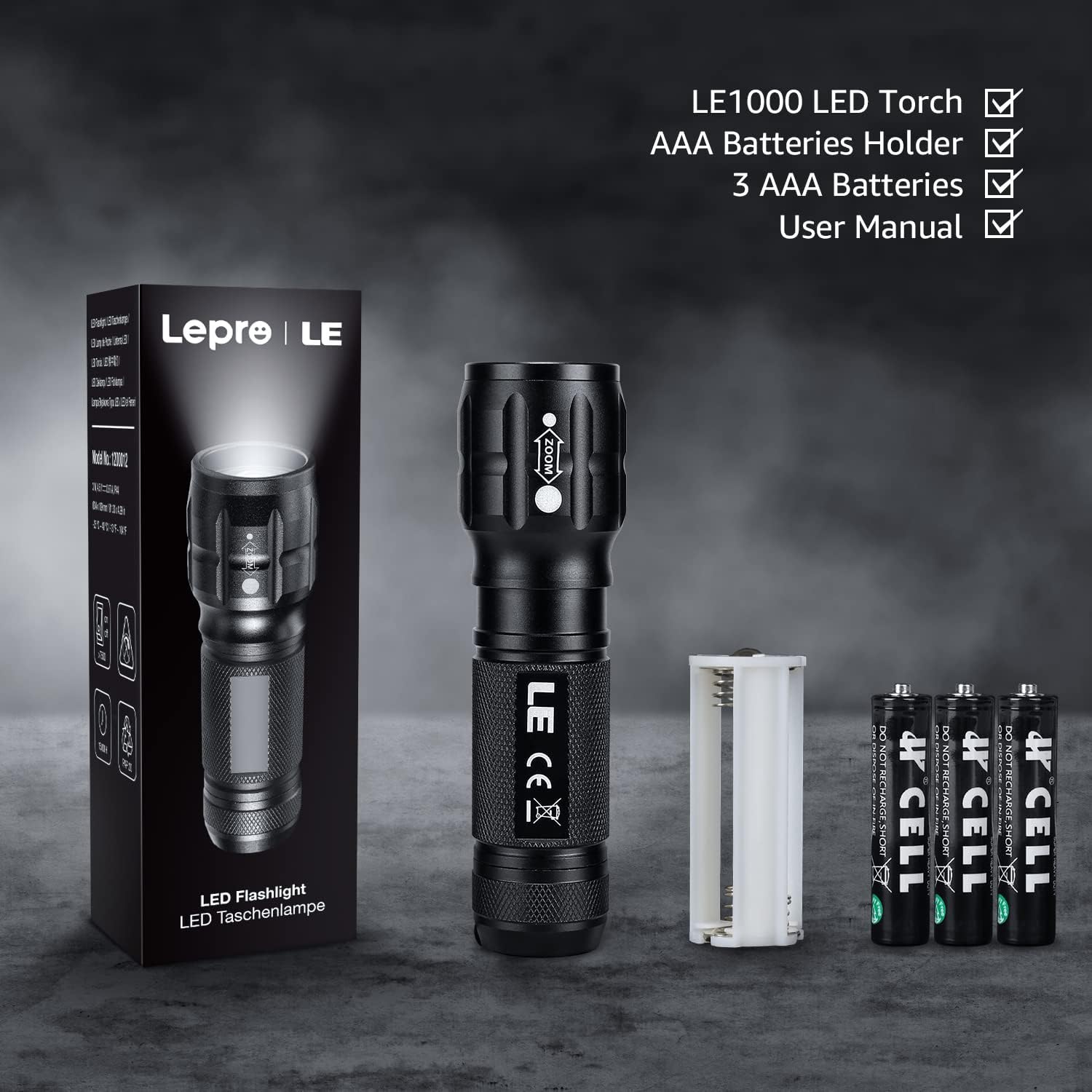 Lighting EVER LED Flashlights High Lumens, Small Flashlight, Waterproof