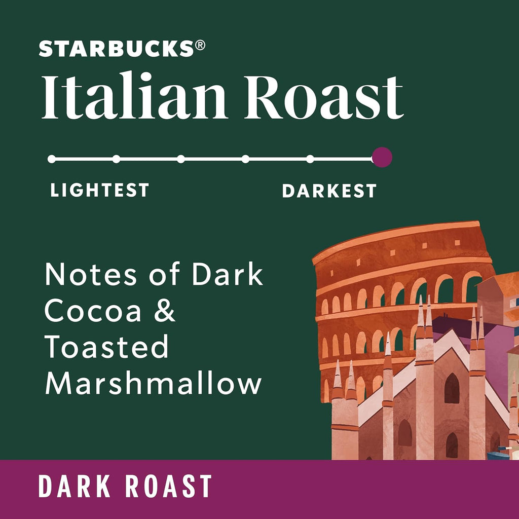 Starbucks Ground Coffee, Dark Roast Coffee, Italian Roast, 100% Arabica, 1