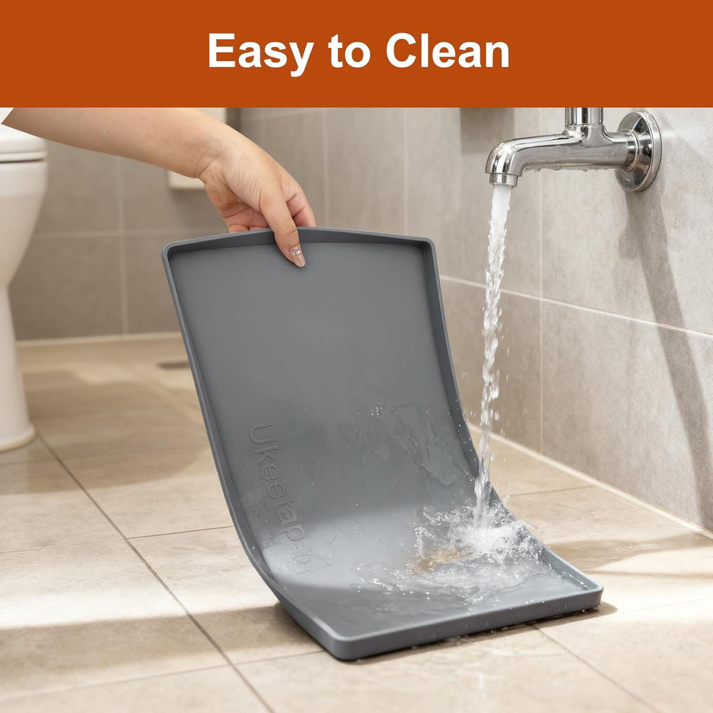 ukeetap Extra Thick Silicone Mat Waterproof with Raised Edge 19‰۝ x 12‰۝, BPA