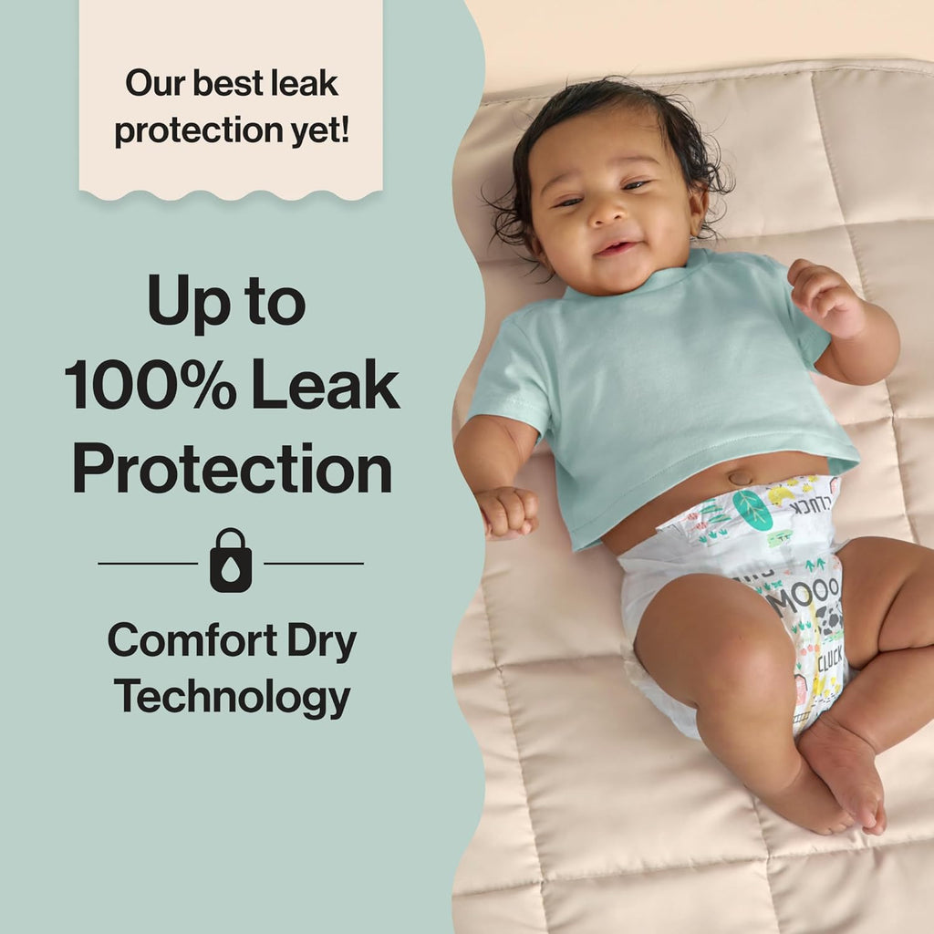 The Honest Company Comfort Dry Disposable Diapers for Sensitive Skin