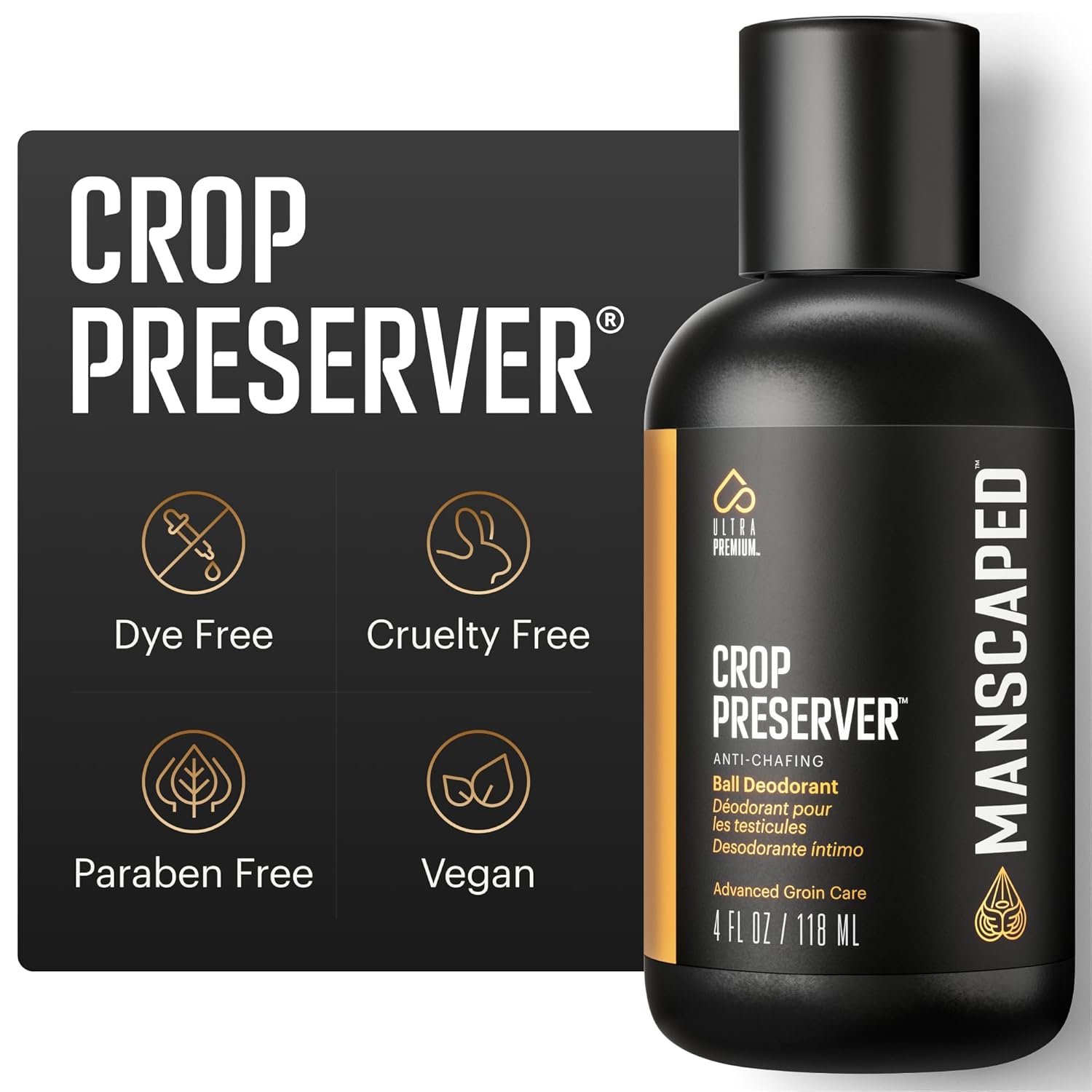 MANSCAPEDå¨ The Crop Preserverå¨, Men's Ball Deodorant, Male Care Hygiene