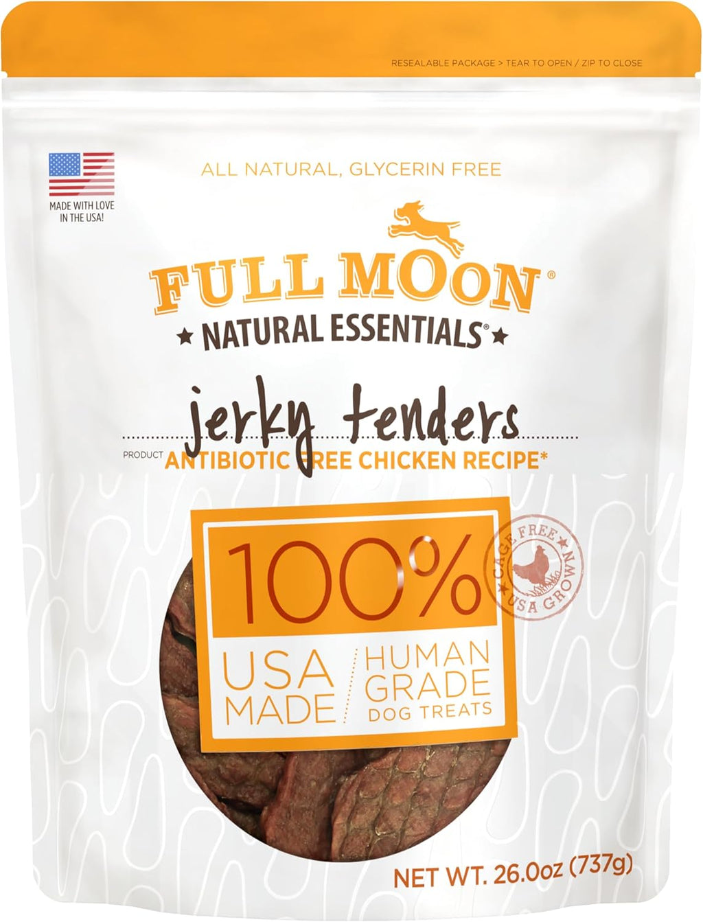 Full Moon Chicken Jerky Tenders Healthy All Natural Dog Treats Human Grade