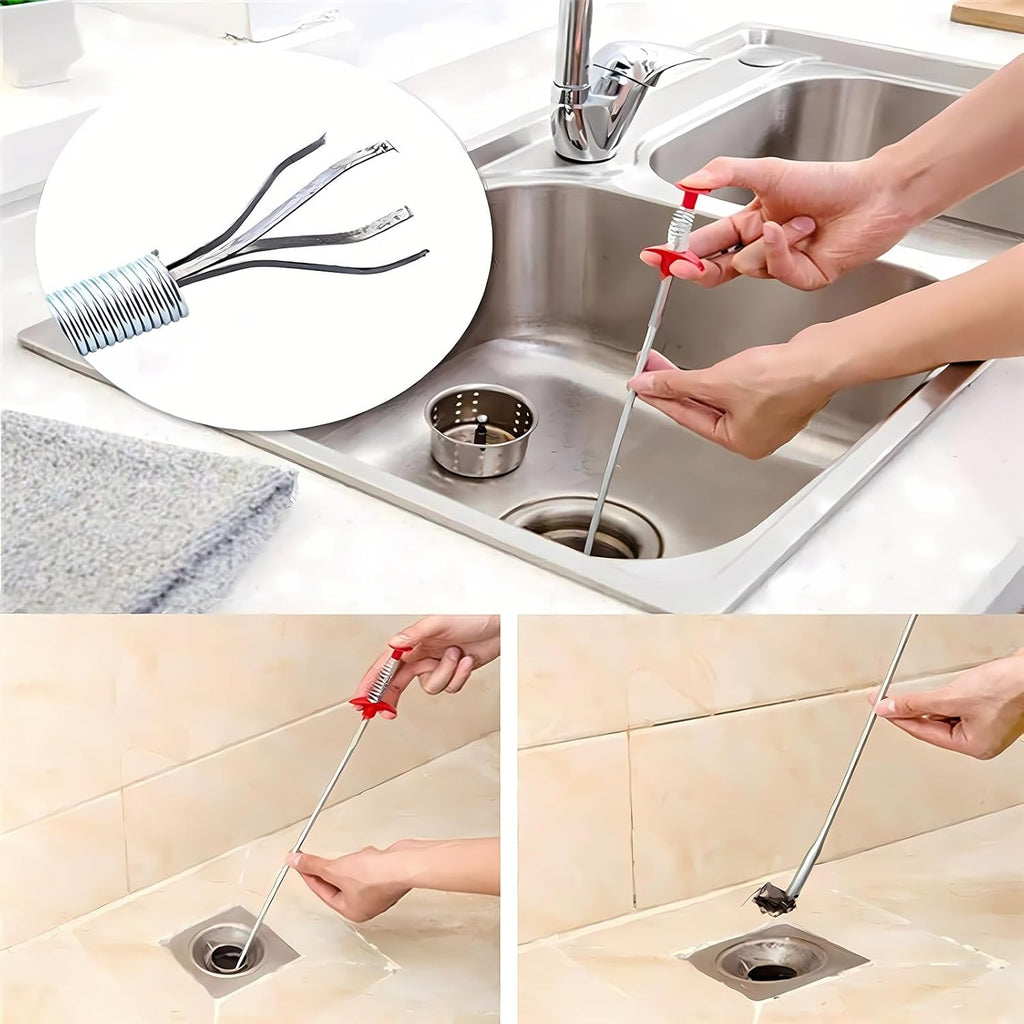 Drain Snake, Drain Clog Remover - Gutter Cleaning Tools Drain Cleaner for