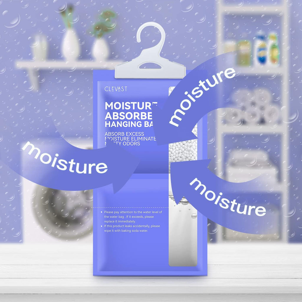 CLEVAST Moisture Absorbers Packets 10 Pack, Dehumidifier Bags for Closet
