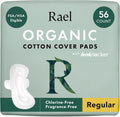 Rael Pads for Women, Organic Cotton Cover - Moderate Absorbency, Feminine