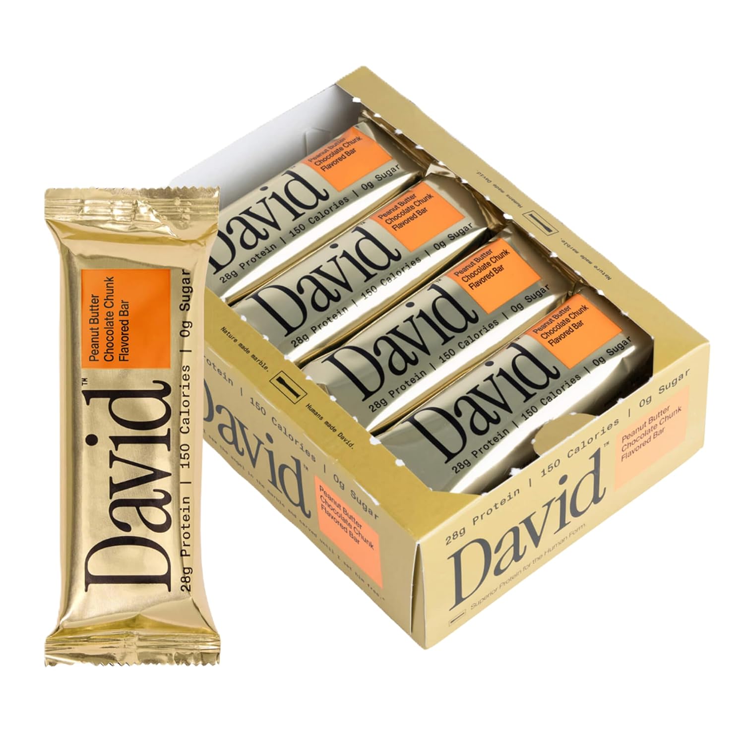 David High Protein Bars - 0g of Sugar, Low Carb, Gluten Free - 28g of