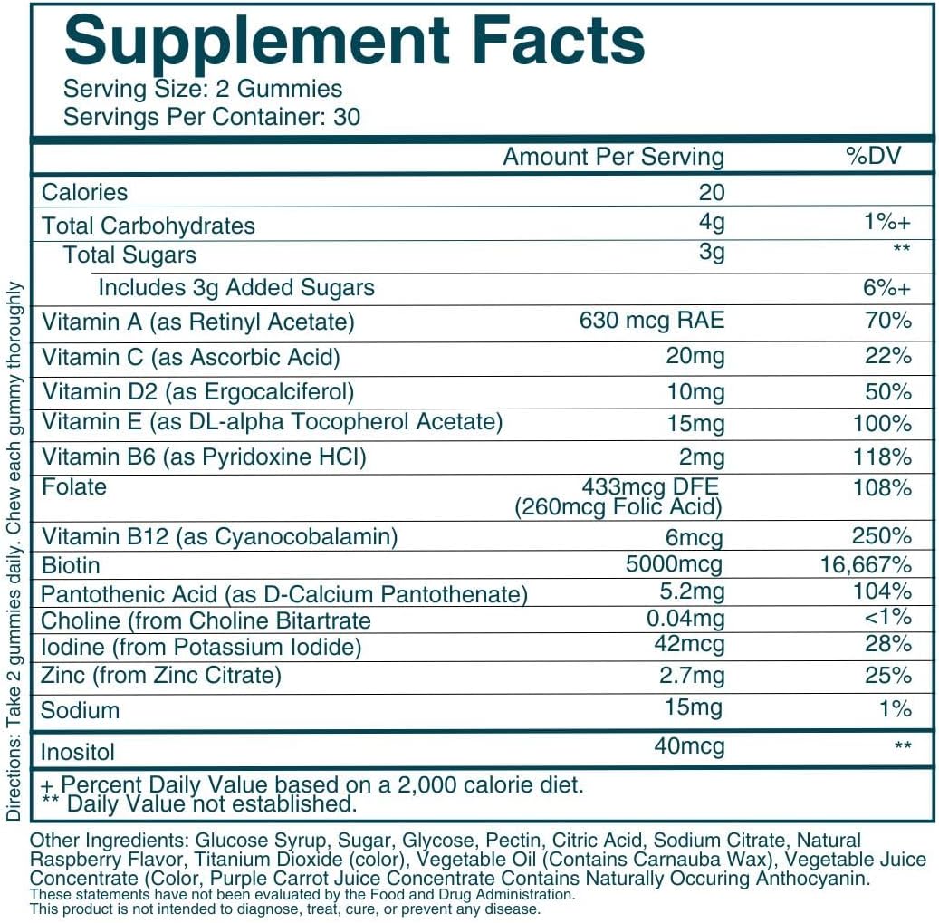WEEM Hair Skin and Nails Gummies - Supports Healthy Hair - Vegan biotin