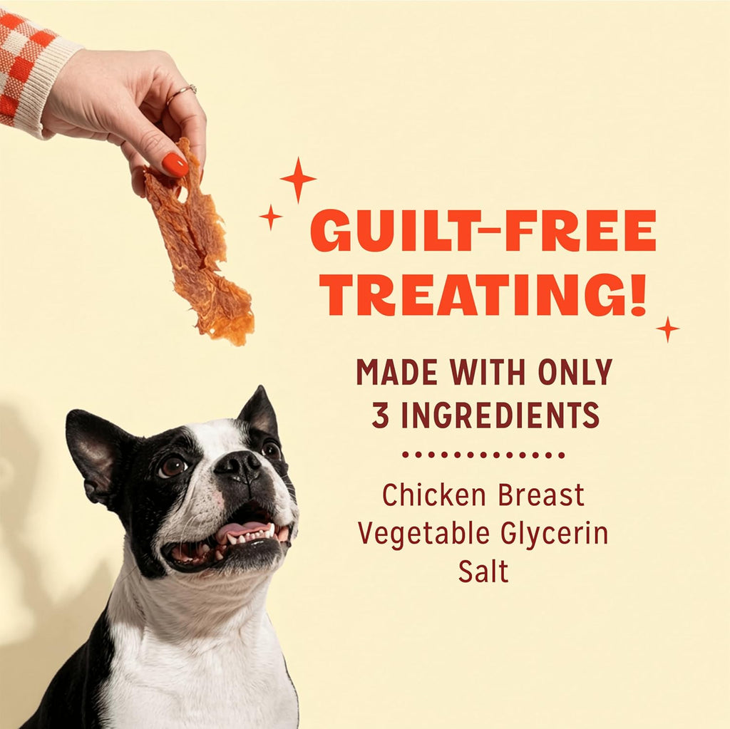 Pur Luv Chicken Jerky Dog Treats, Made with 100% Real Chicken Breast, 16