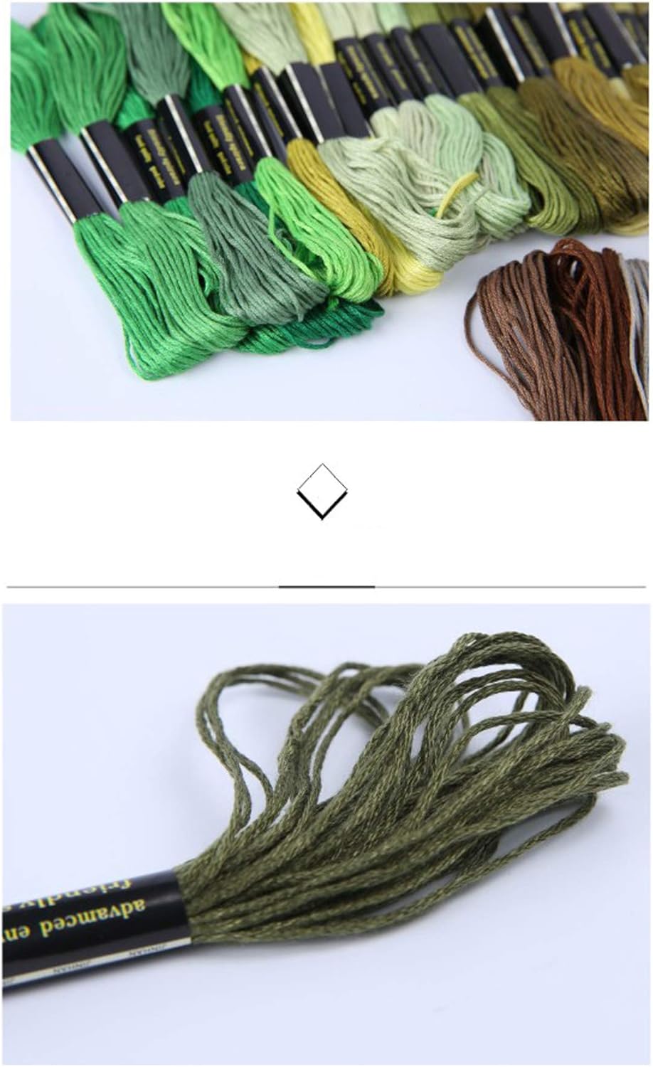 Friendship Bracelet String 50 Skeins Rainbow Color Embroidery Floss Cross