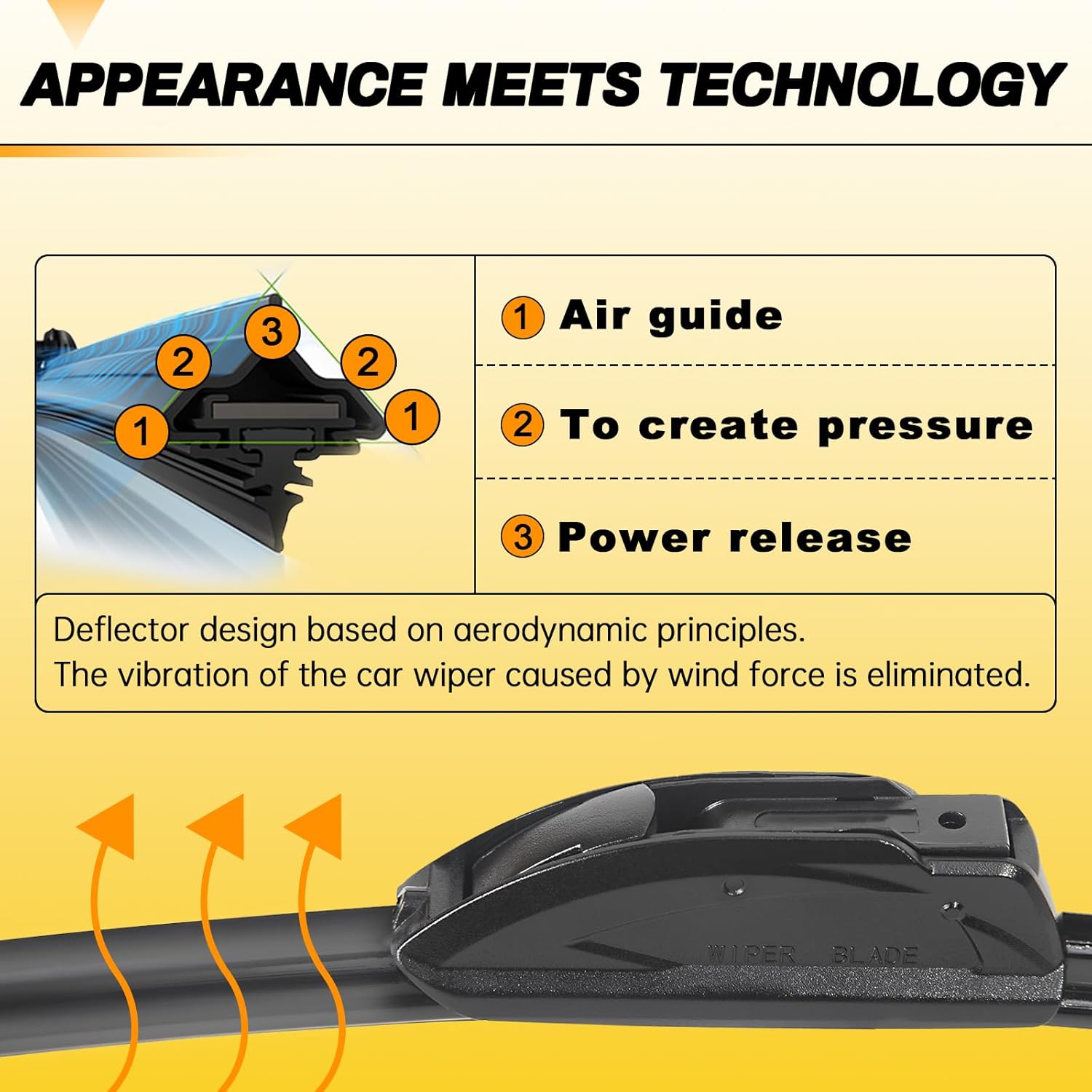 AUTOBOO 26" and 16" Windshield Wipers Blades (Pack Of 2),OEM Quality Premium