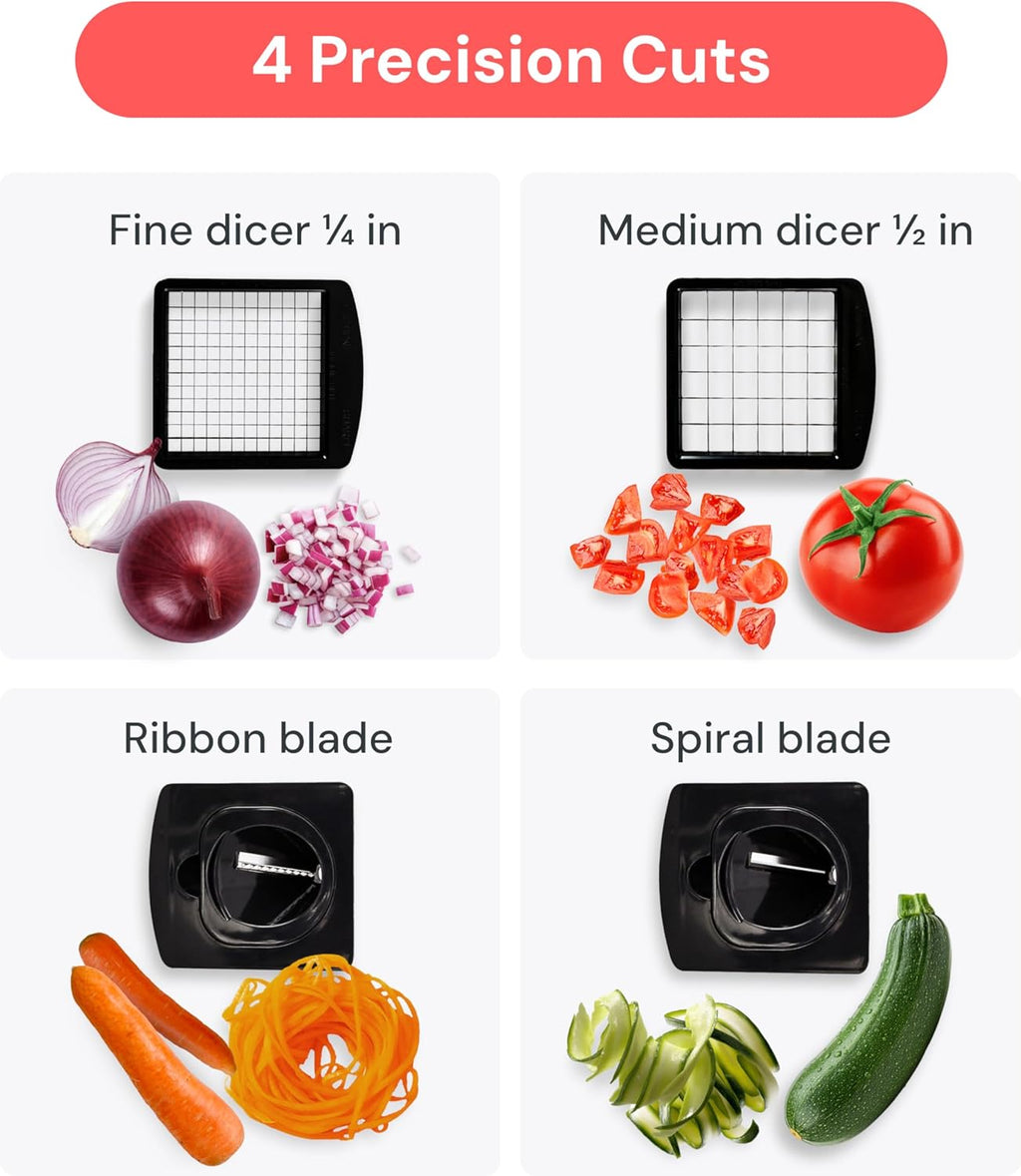 Fullstar The Original Pro Chopper - Vegetable Chopper and Spiralizer, Food