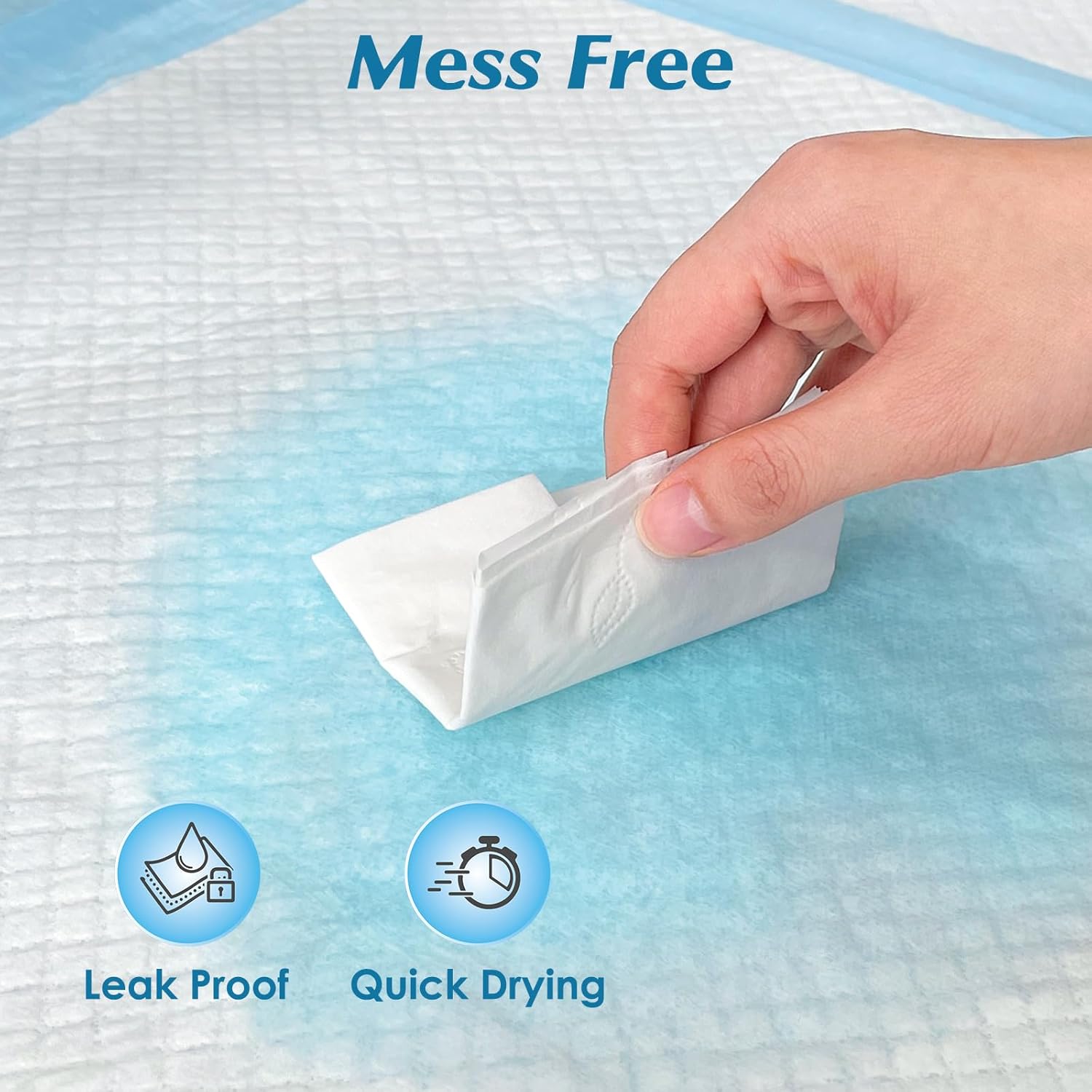 Wowflash Super Absorbency Disposable Leakproof Underpads with Quick Drying