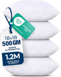 Utopia Bedding Throw Pillows (Set of 4, White) ‰ÛÒ 18 x 18 Inches Down
