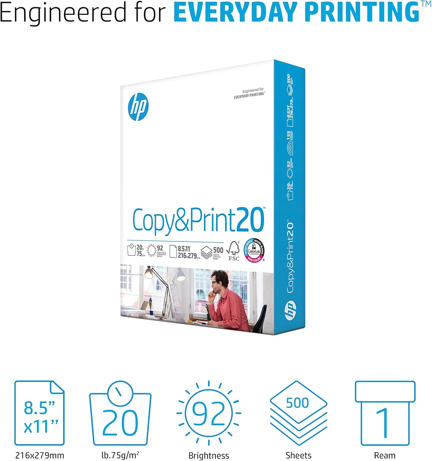 HP Printer Paper 8.5 x 11 Paper