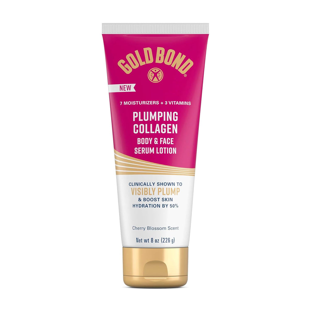 Gold Bond Plumping Collagen Body & Face Serum Lotion, Lightweight Hydrating