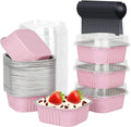 LNYZQUS 10oz Mini Cake Pans with Lids, Small Cinnamon Roll Containers