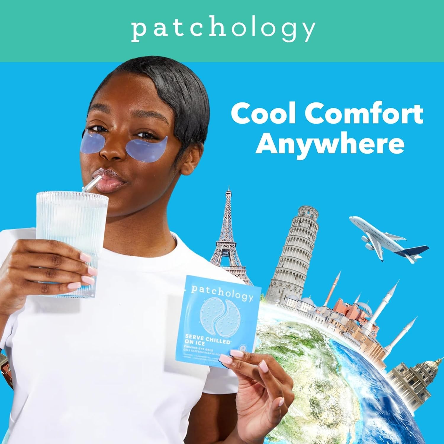 Patchology Iced Cooling Under Eye Mask Patches with Peptides, Cloudberry Oil