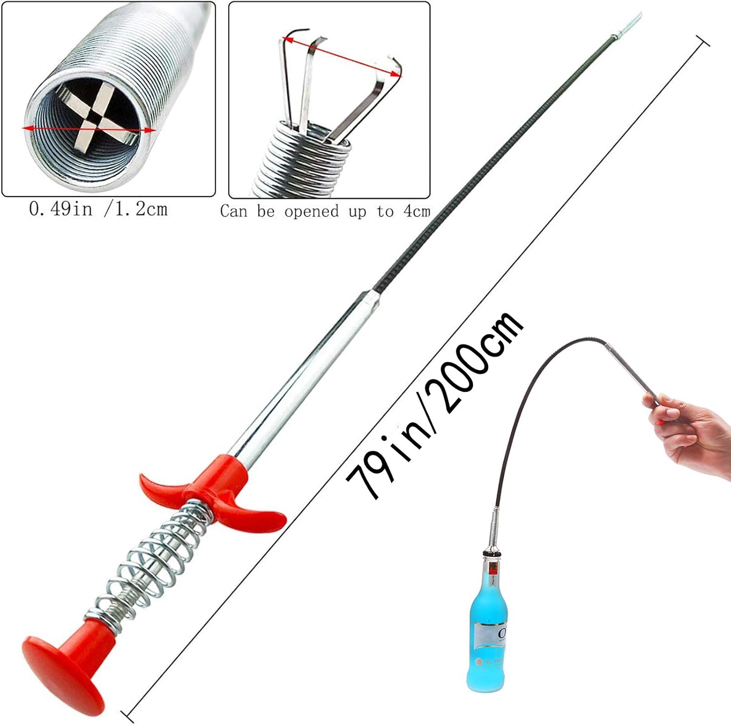 Drain Snake, Drain Clog Remover - Gutter Cleaning Tools Drain Cleaner for
