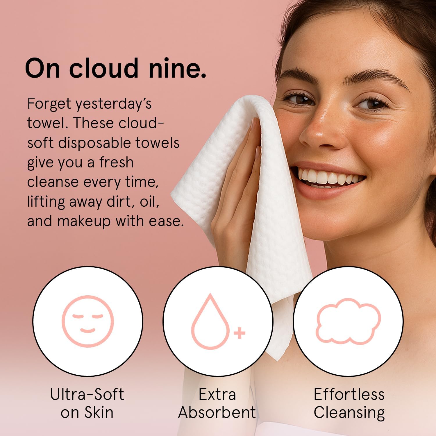 grace & stella Face Towels Disposable - Travel Essentials - Ultra-Soft &