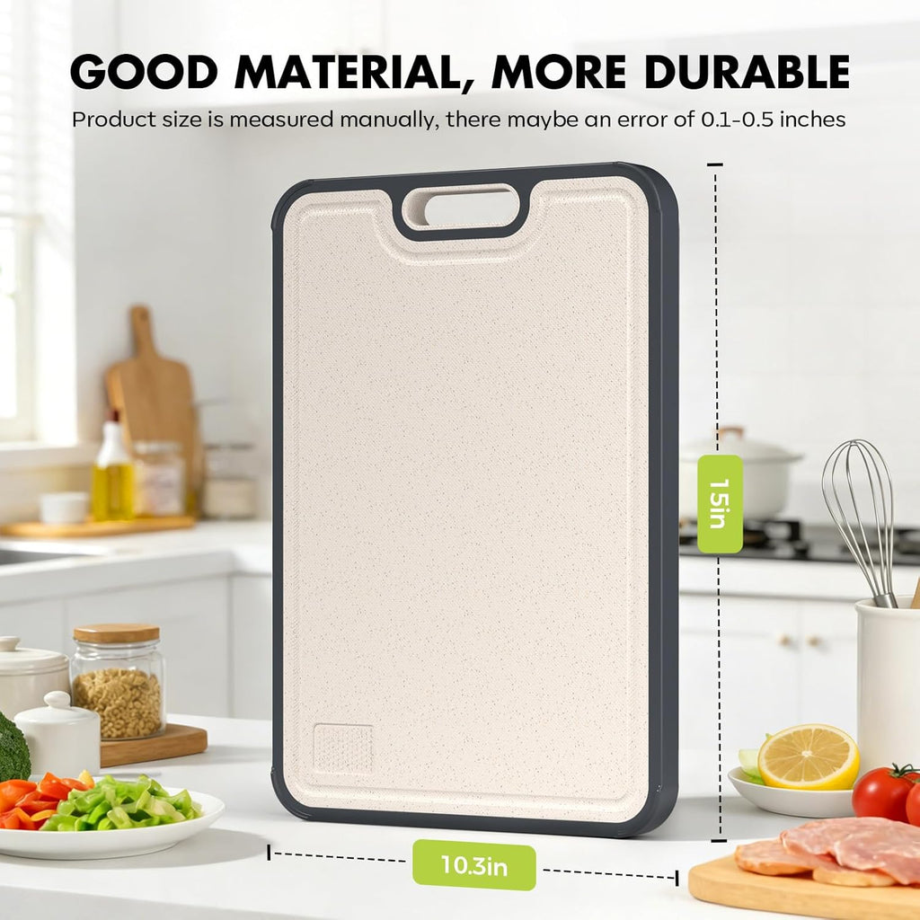 Sumzzz Titanium Cutting Board for Kitchen, Non Toxic 2-in-1 Cutting Board