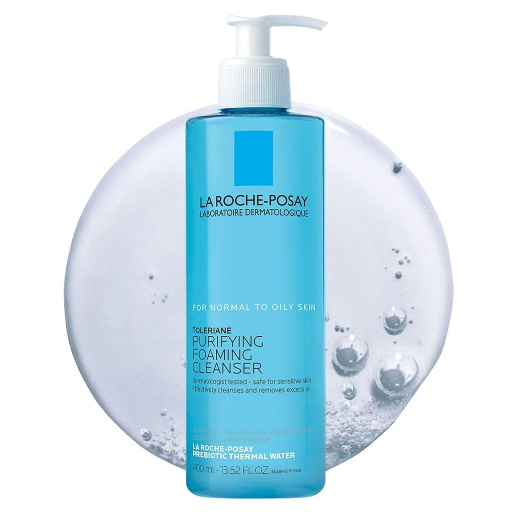 La Roche-Posay Toleriane Purifying Foaming Facial Cleanser, Oil Free Face