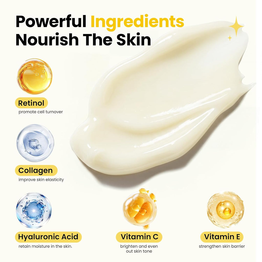 Retinol Cream for Face Anti Aging: Wrinkle Cream for Face Neck with Collagen