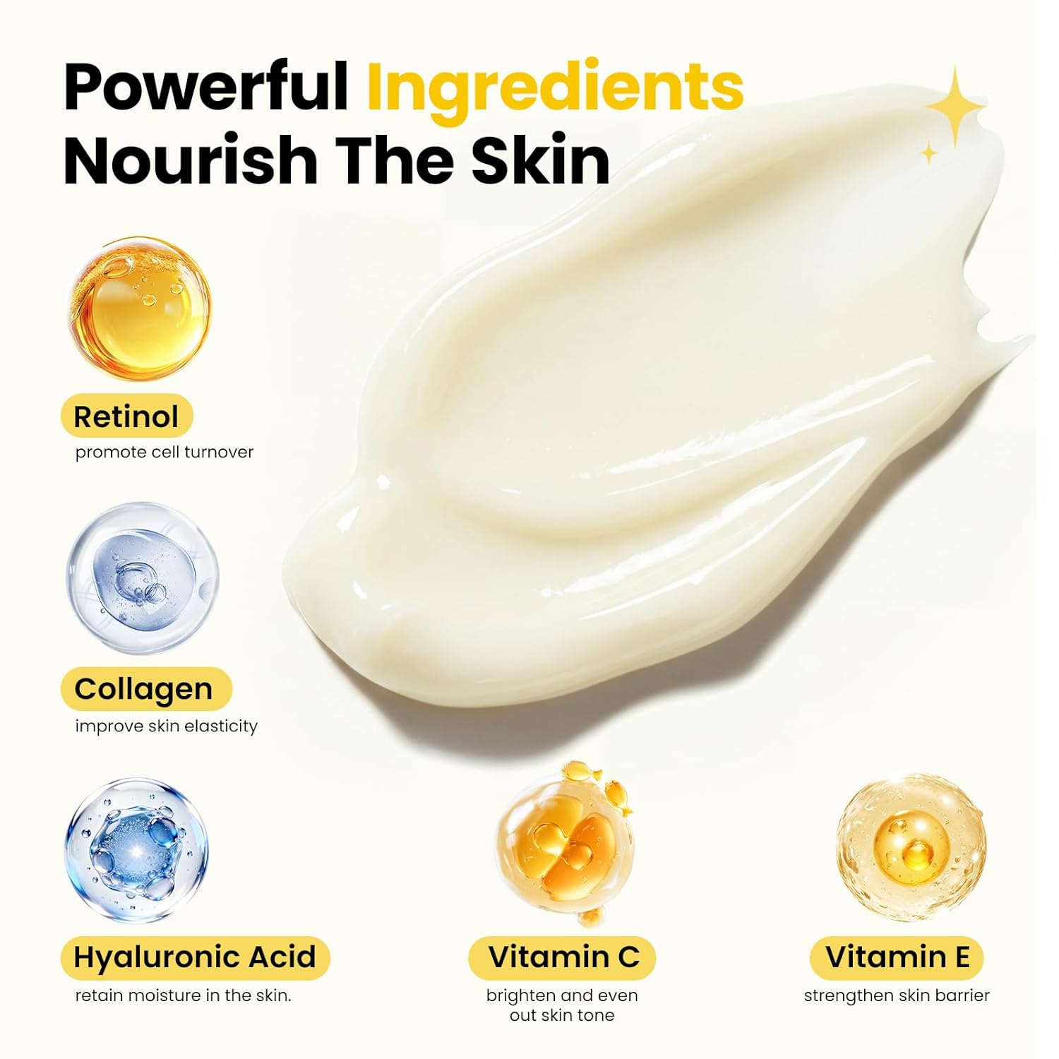 Retinol Cream for Face Anti Aging: Wrinkle Cream for Face Neck with Collagen