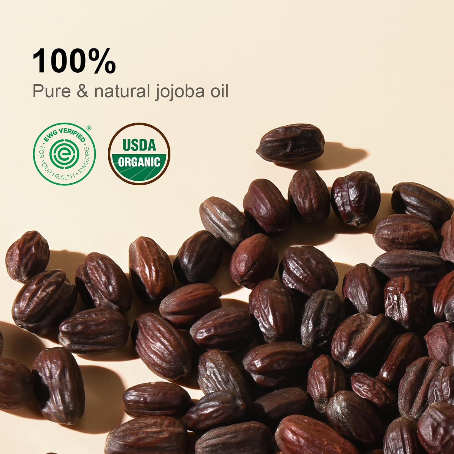 Yoken Pure Jojoba Oil Organic USDA Certified 16 fl oz, 100% Natural Jojoba