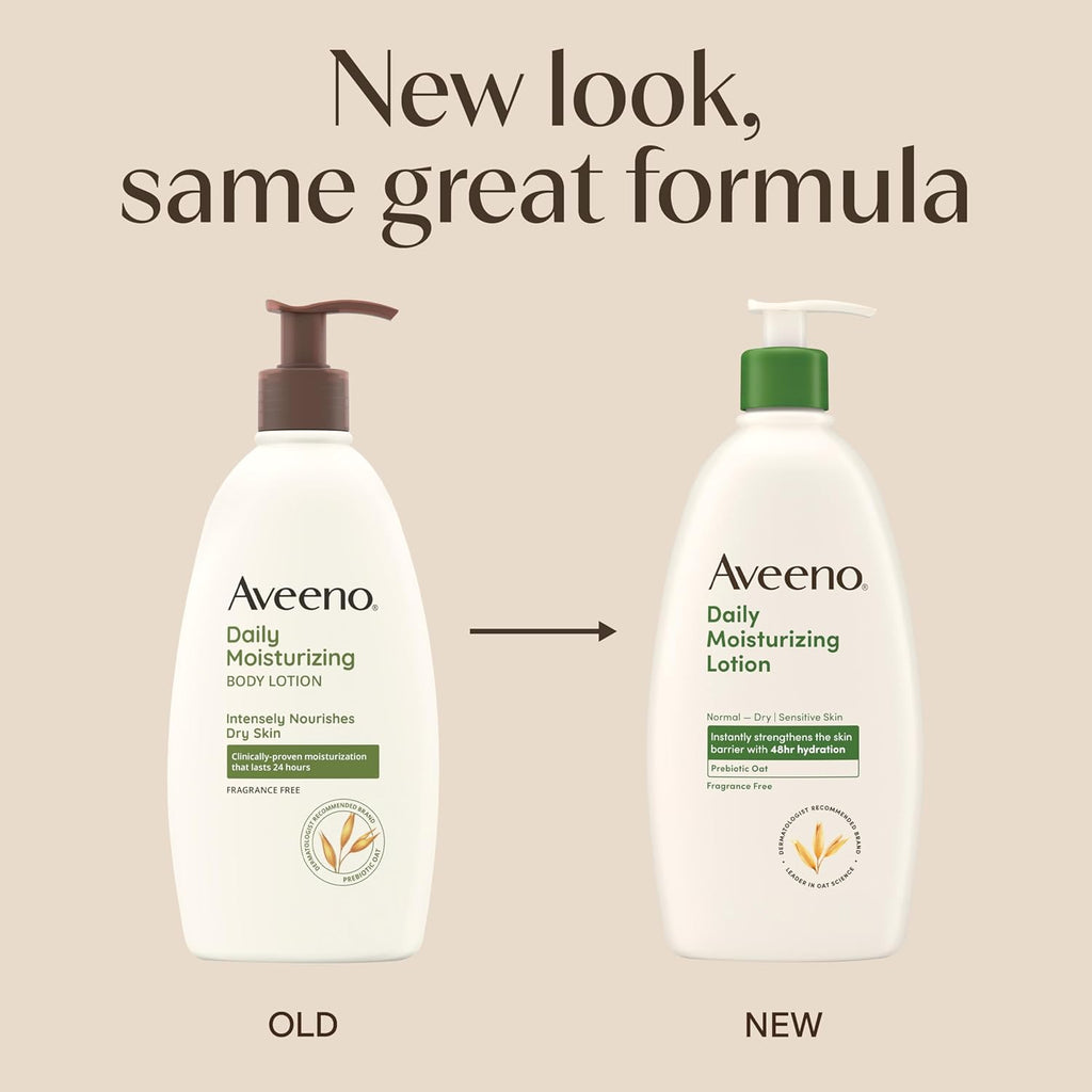 Aveeno Daily Moisturizing Body Lotion with Soothing Prebiotic Oat, Gentle