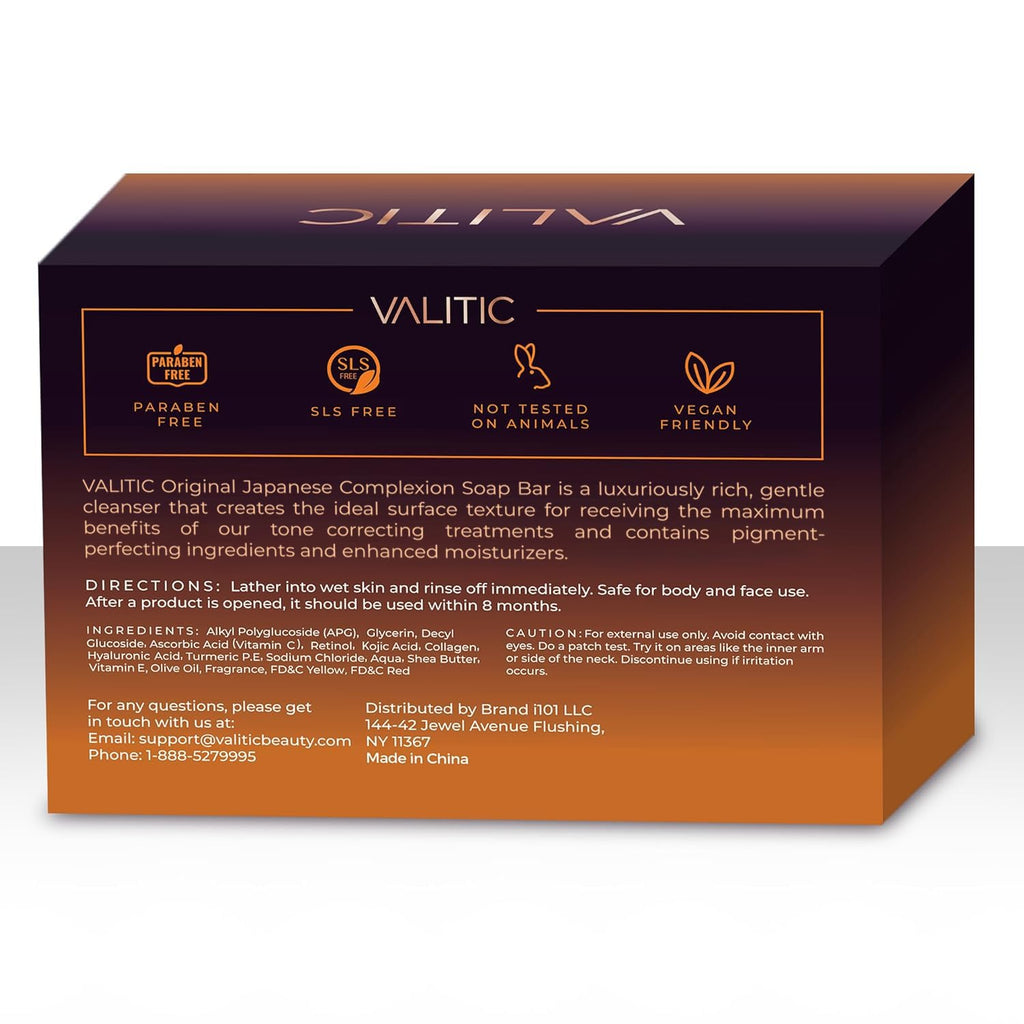 VALITIC Kojic Acid Dark Spot Remover Soap Bars with Vitamin C, Retinol