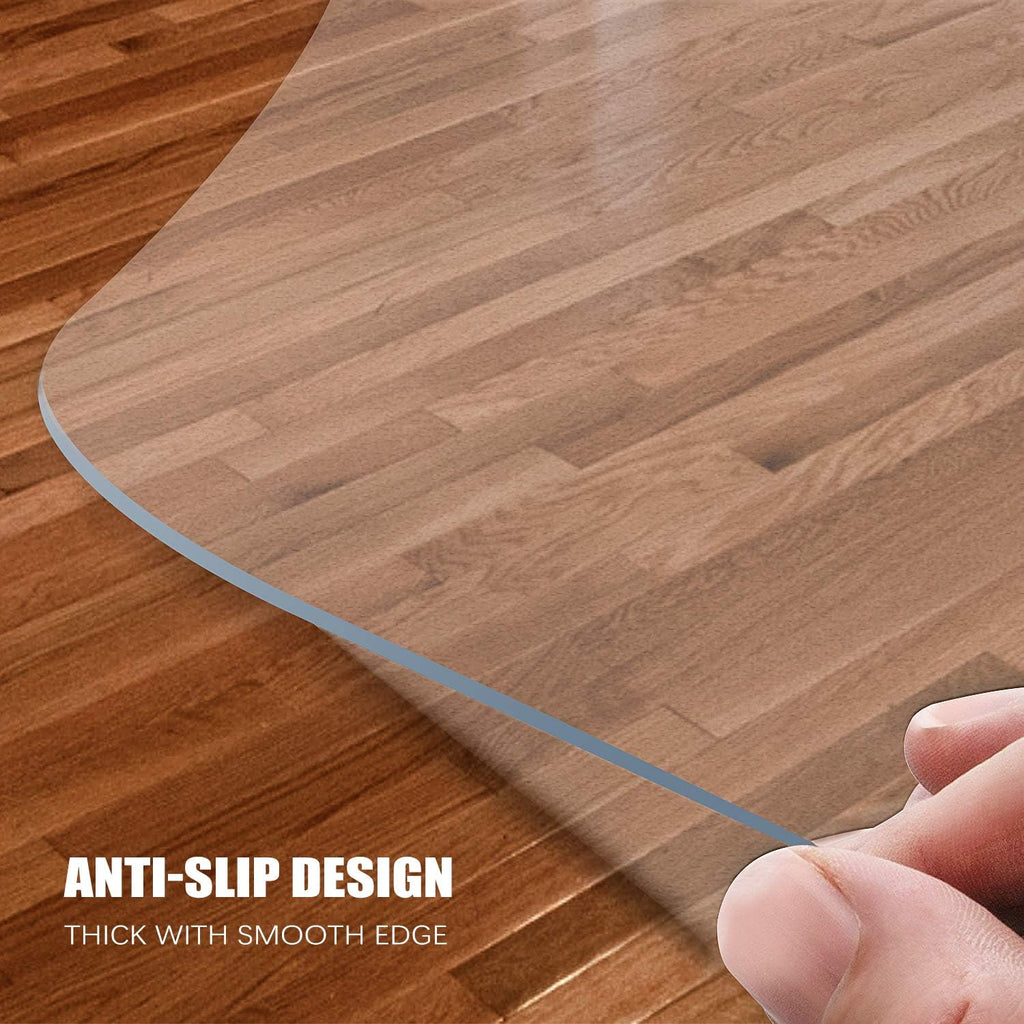 Kuyal Clear Chair mat for Hard Floors 36 x 48 inches Transparent Floor Mats
