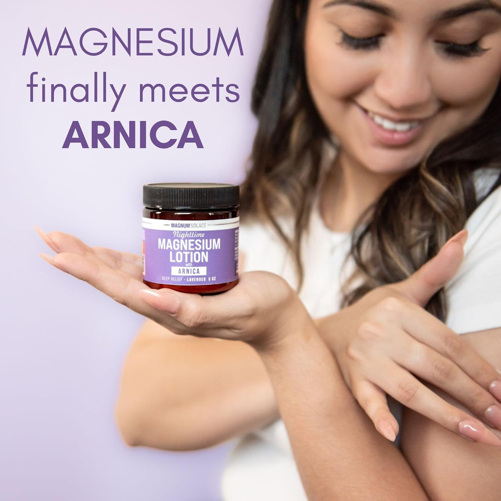 Magnum Solace Nighttime Magnesium Lotion with Arnica ‰ÛÒ Highly Concentrated