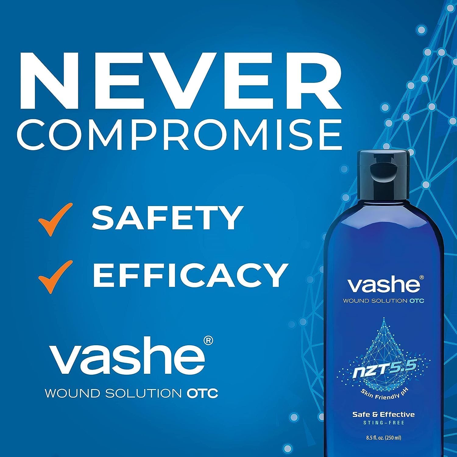 Vashe Wound Solution OTC Pure Hypochlorous Acid-Preserved Wound Cleanser