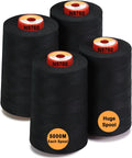 New brothread 4 Large Cones All Purpose Polyester Thread -Black