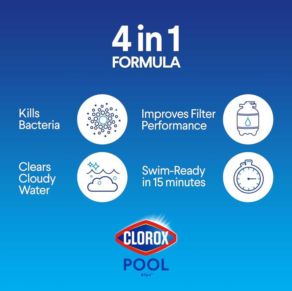 Cloroxå¨ Pool&Spa‰ã¢ Shock Clear, for Crystal Clear Swimming Pool Water
