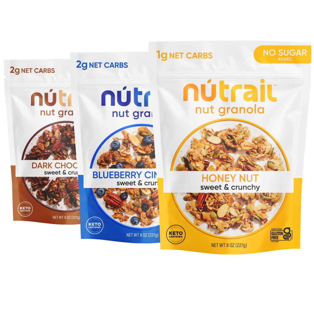 NuTrail Nut Granola Cereal, Variety Pack, No Sugar Added, Keto, Low Carb