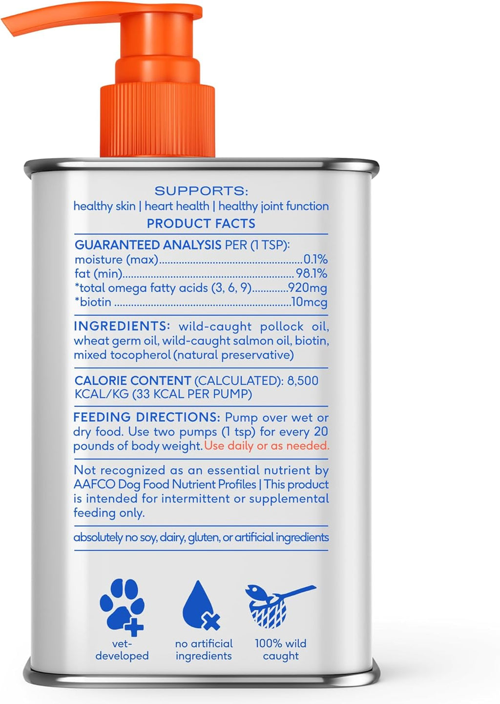 Native Pet Omega 3 Fish Oil for Dogs & Cats ‰ÛÒ Wild Alaskan Salmon Oil for