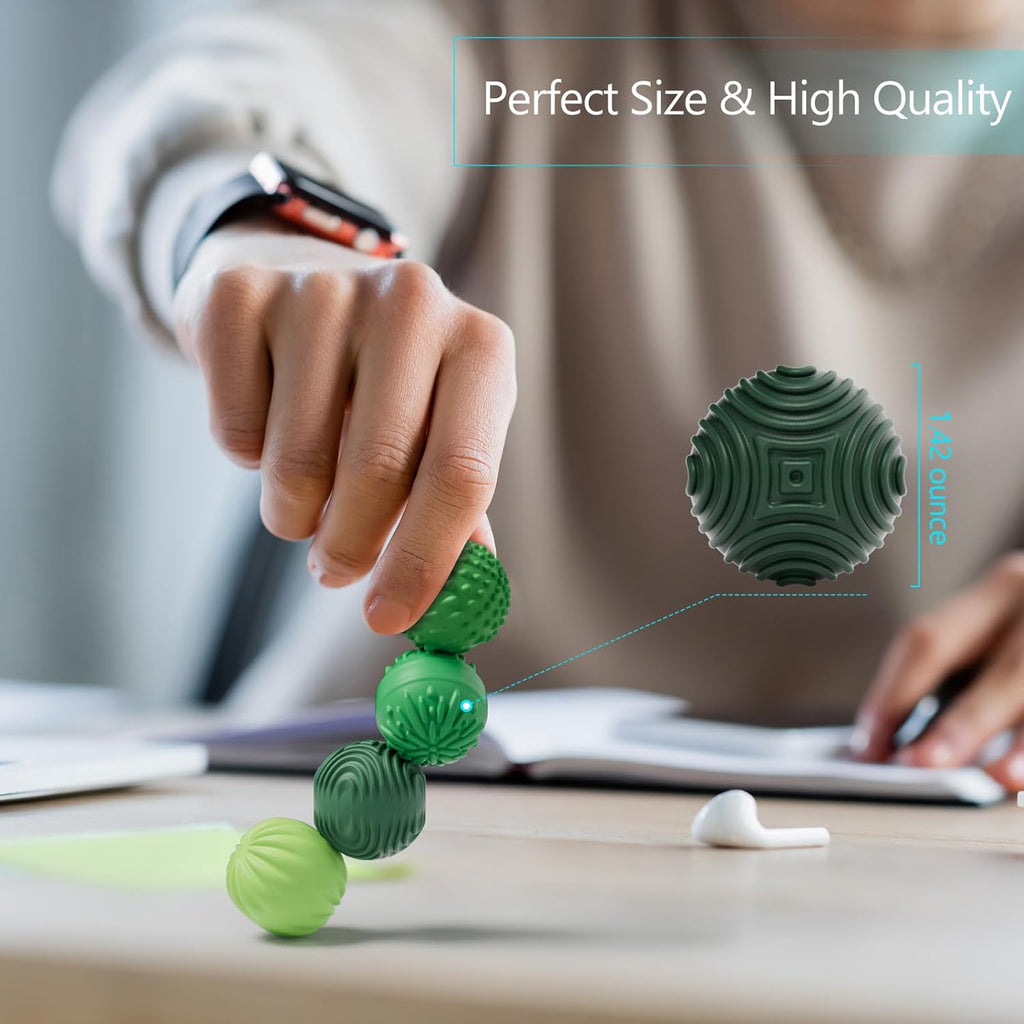luckdoor Silicone Magnetic Balls Fidget Toys for Adults & Teens,4PCS Stress