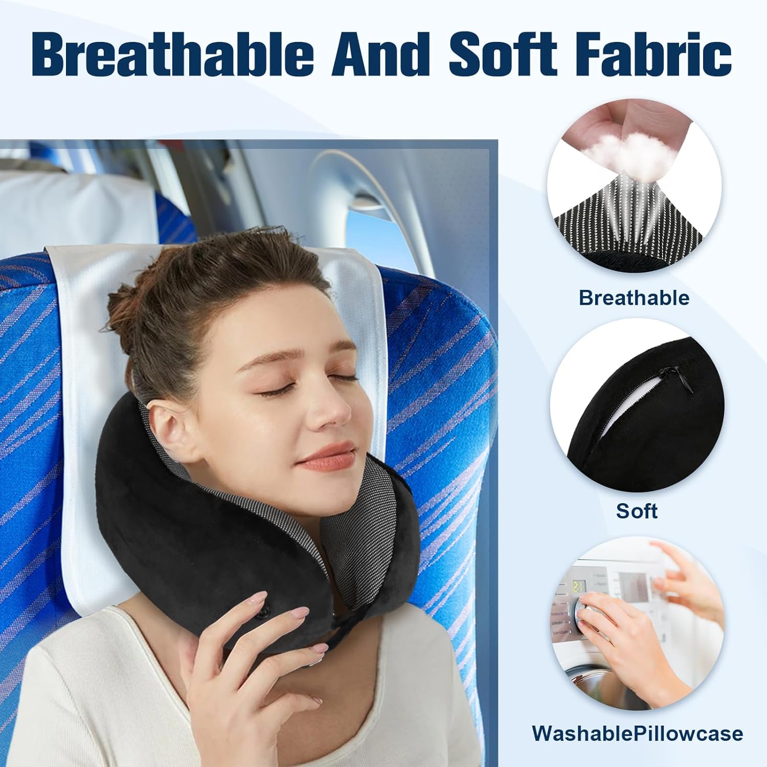 Cirorld Neck Pillow for Traveling, Travel Pillows for Airplanes,100% Pure