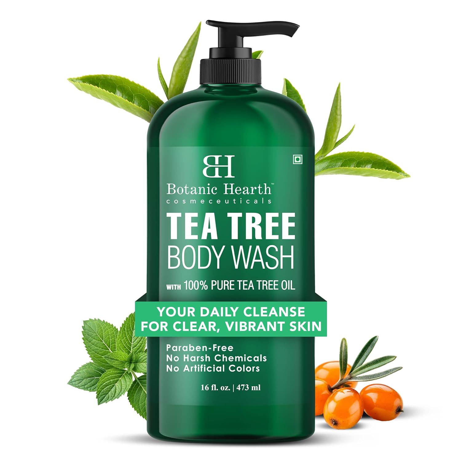 Botanic Hearth Tea Tree Body Wash -16 fl oz- All-Natural Antifungal &