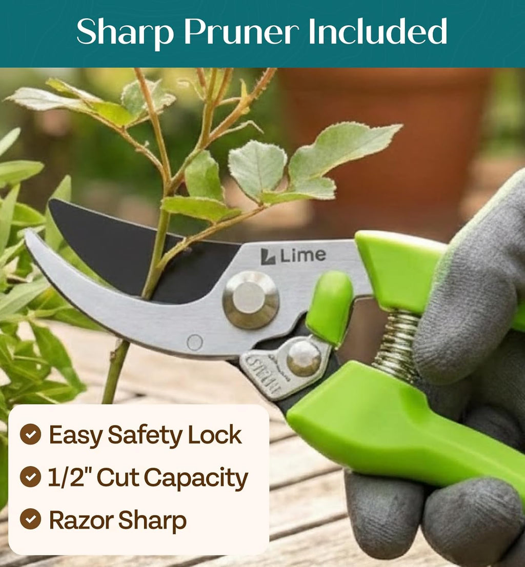 GROWIT Heavy Duty Gardening Tools - Gardening Gifts for Women, Men, Mom, Dad