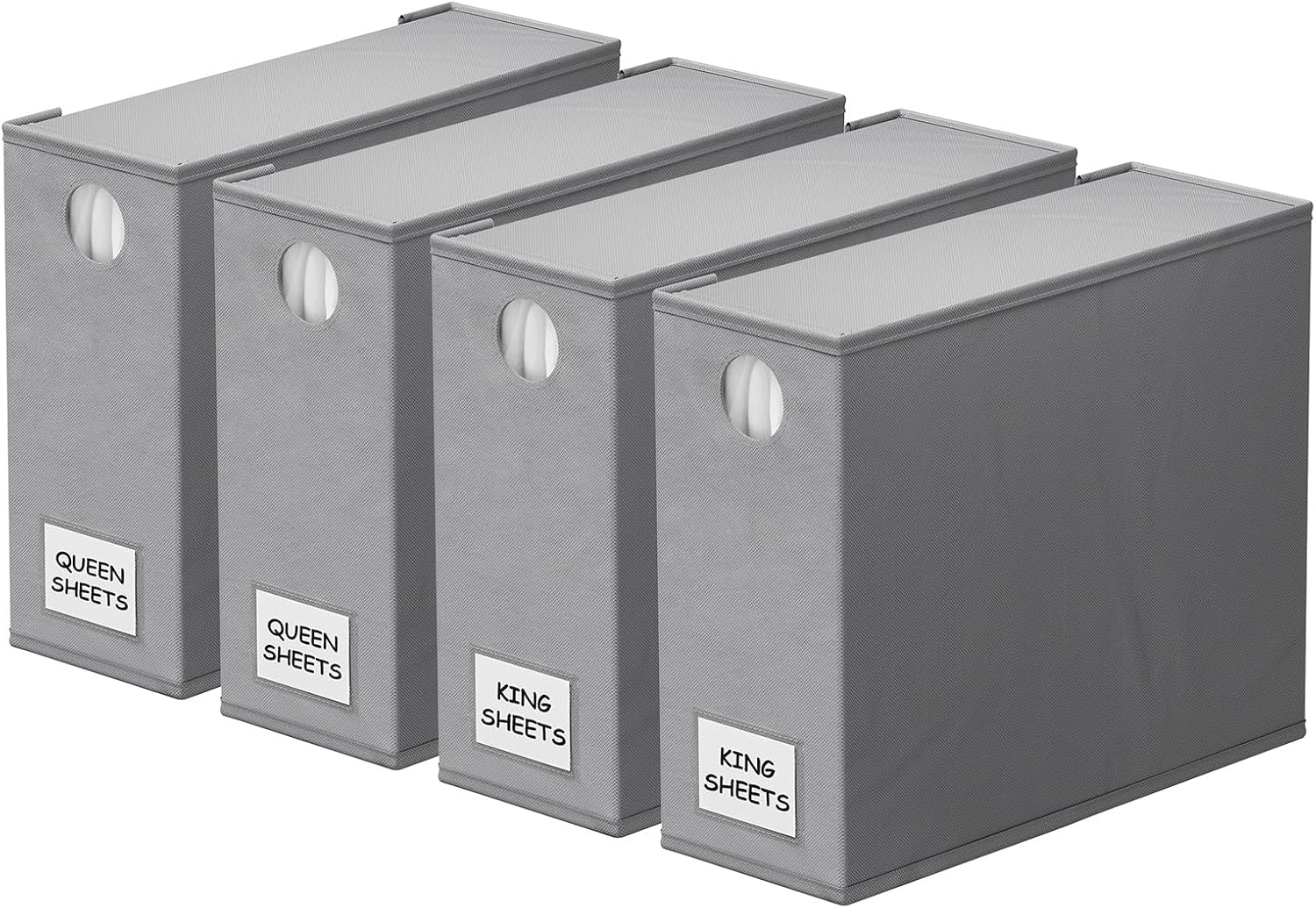 SpaceAid 4 Pack Bed Sheet Organizers and Storage, Foldable Organizer for