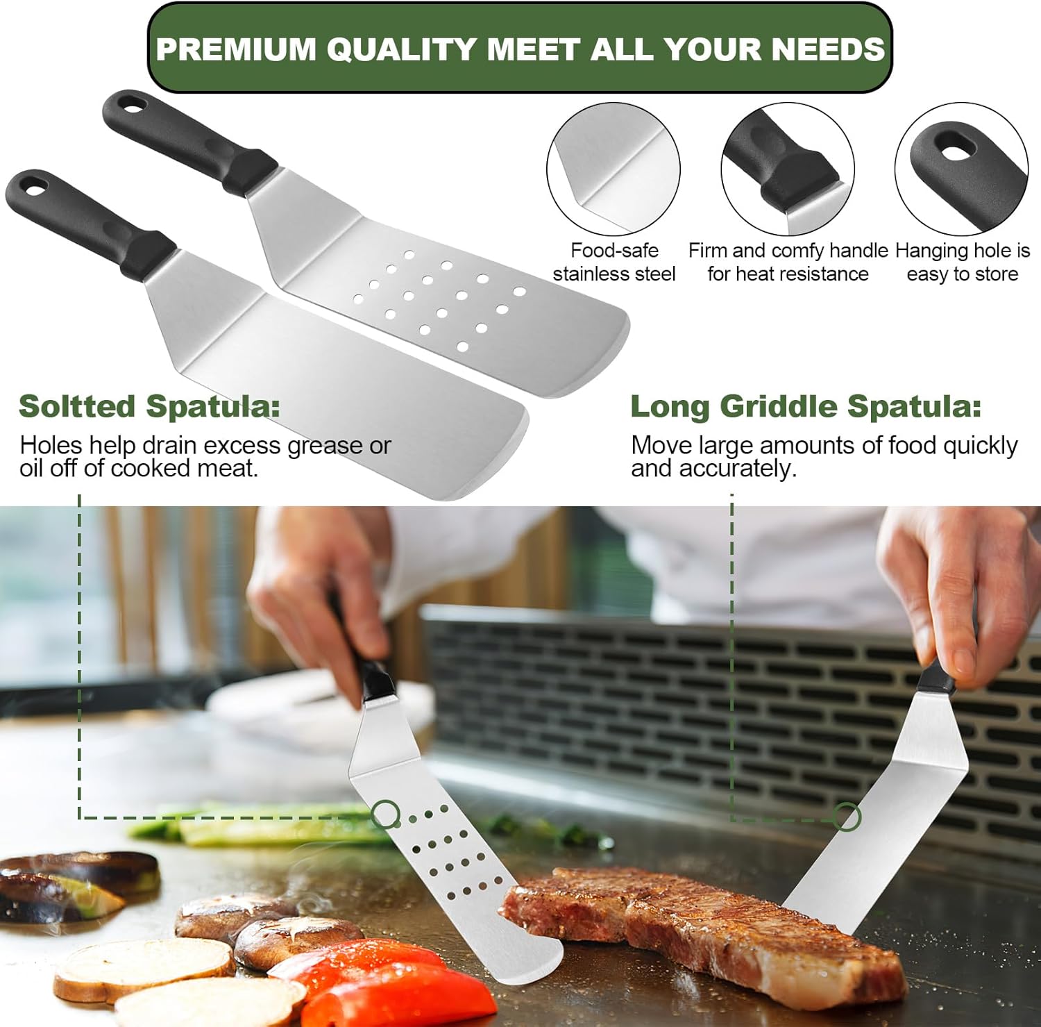 35PCS Griddle Accessories Kit, Flat Top Grill Accessories Set for Blackstone