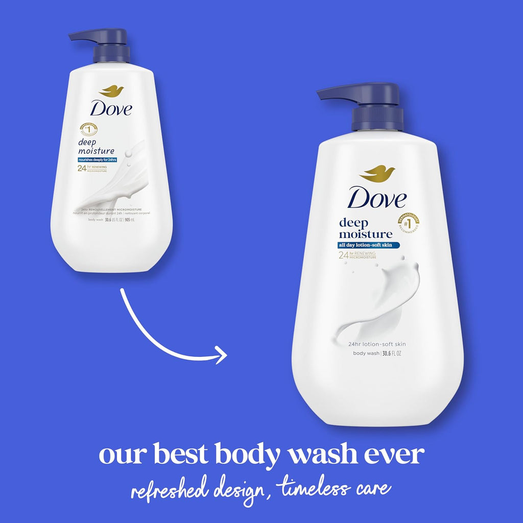 Dove Body Wash Deep Moisture for 24hr Lotion-Soft Skin Moisture Moisturizing